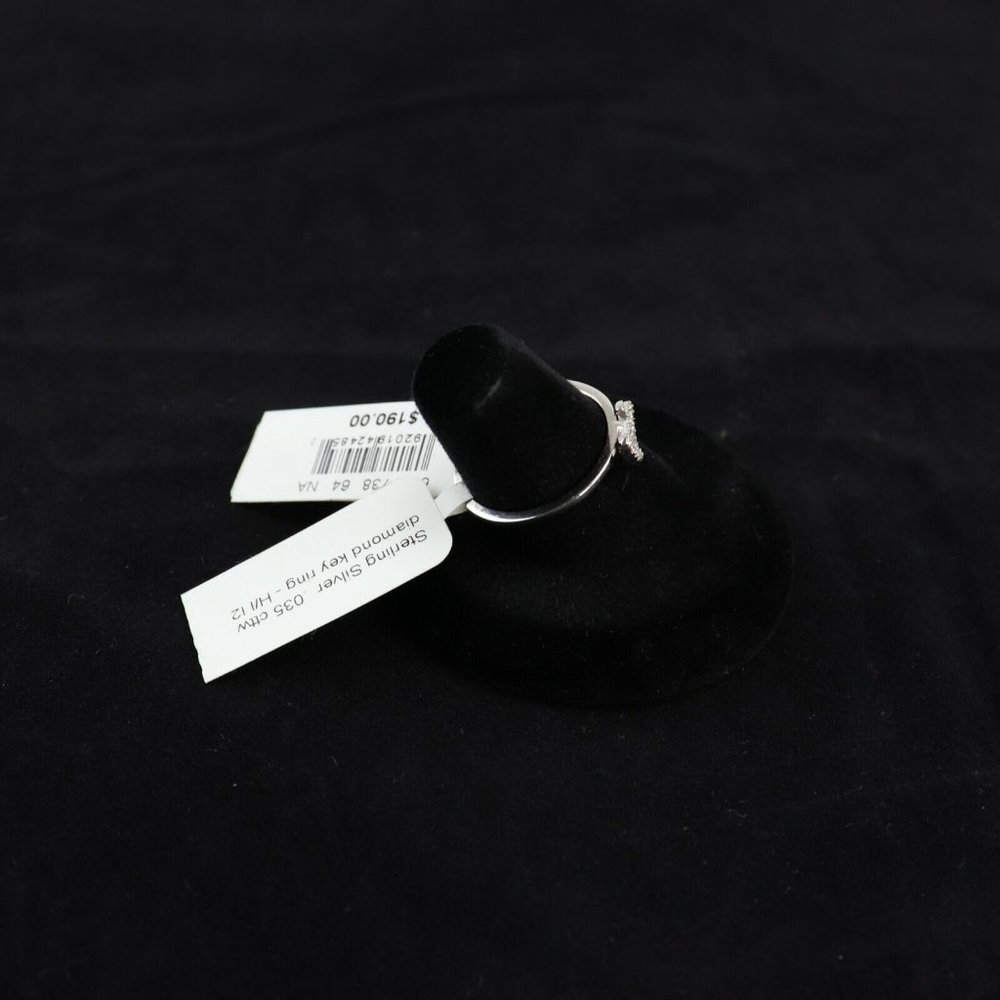 Sterling Silver, Diamon Key, Ring - H/I Size 7 - Picture 4 of 5